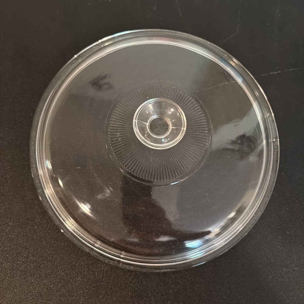 Vintage Pyrex Clear Glass Replacement Lid Round 10 In Inside 10.75 In Outside